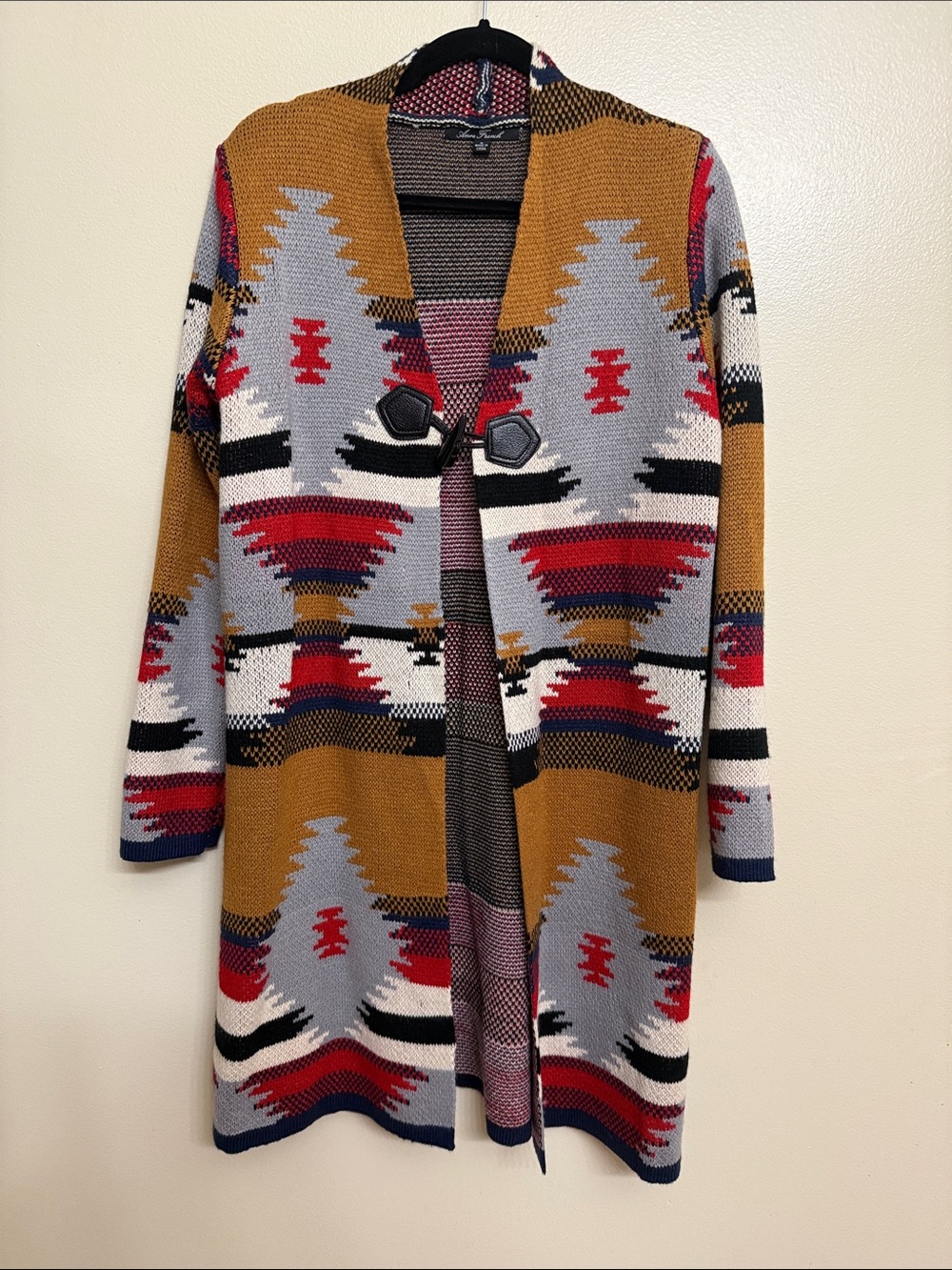Anne French Toggle Button Duster Sweater